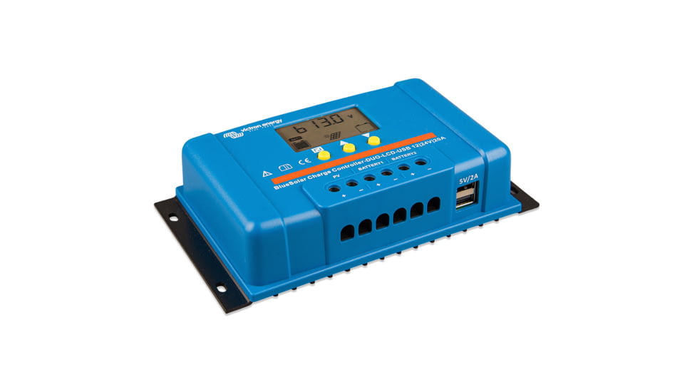 Victron Energy BlueSolar PWM Charge Controller DUO LCD &amp; USB Charge Control - 12/24VDC - 20A
