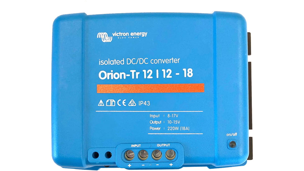 Victron Energy Orion-TR DC-DC Converter, 12 volts to 12 volts, 18 amps Isolated, Blue, ORI121222110
