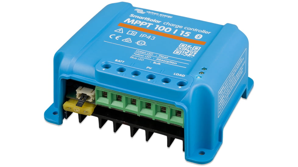 Victron Energy SmartSolar MPPT Charge Controller, 100V, 15 amps, Blue, SCC110015060R