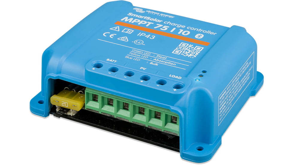 Victron Energy SmartSolar MPPT Charge Controller, 75V, 10 amps, Blue, SCC075010060R