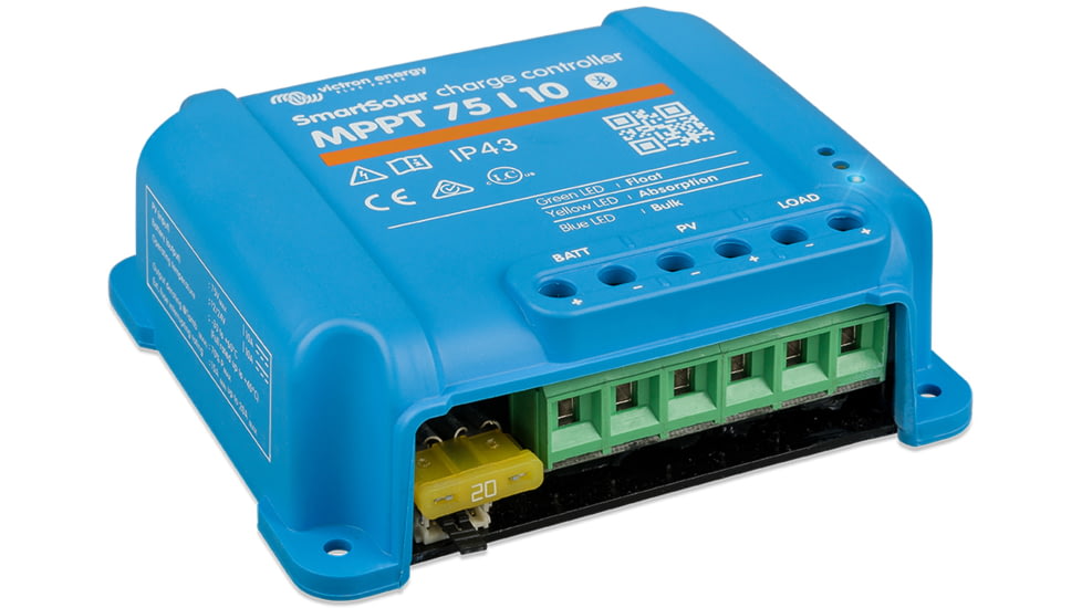 Victron Energy SmartSolar MPPT Charge Controller, 75V, 10 amps, Blue, SCC075010060R