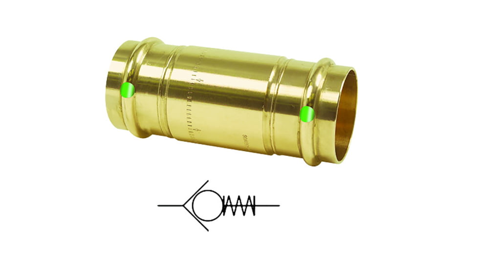 Viega ProPress 1-1/4in Zero Lead Check Valve - Double Press Connection - Smart Connect Technology, 79050