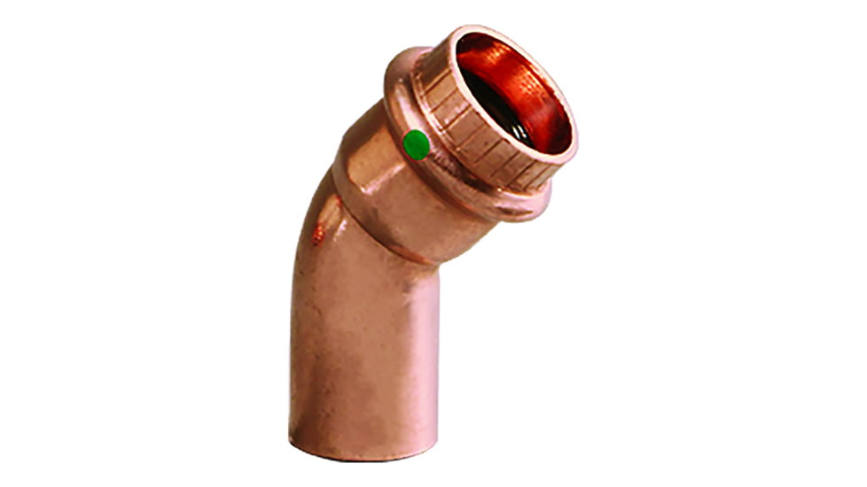 Viega ProPress 1/2in - 45 degrees Copper Elbow - Street/Press Connection, 77637