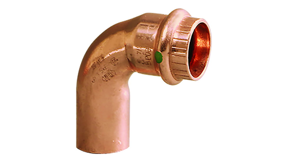 Viega ProPress 1in - 90 degrees Copper Elbow - Street/Press Connection - Smart Connect Technology, 77057