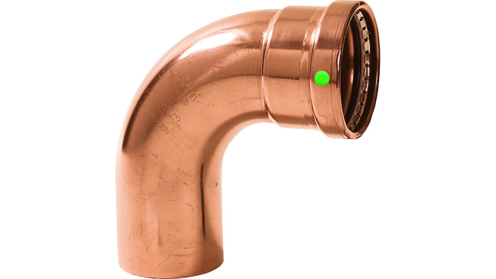 Viega ProPress XL 2-1/2in - 90 degrees Copper Elbow - Street/Press Connection - Smart Connect Technology, 20638