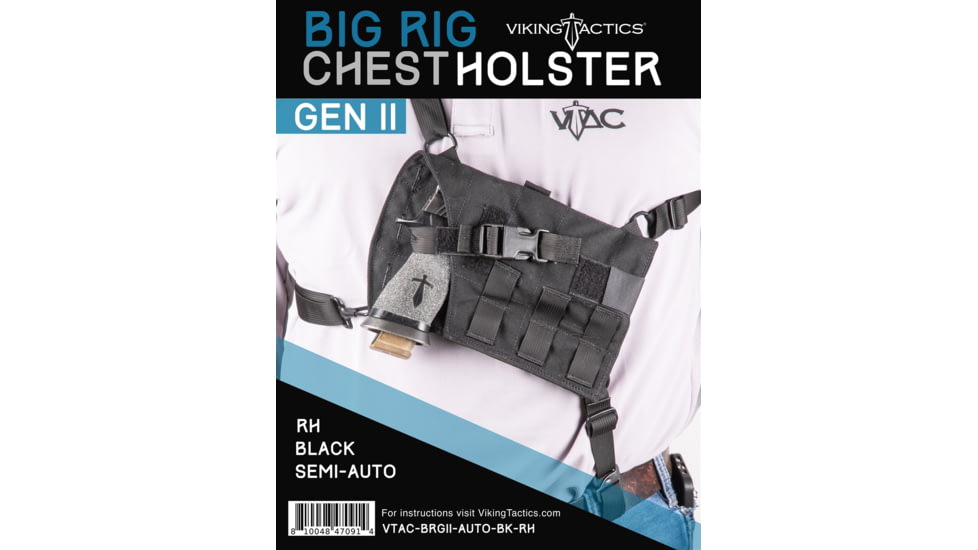 Viking Tactics VTAC Gen 2 Big Automatic Rig, Left Hand, Black, VTAC-BRGII-Auto-BK-LH