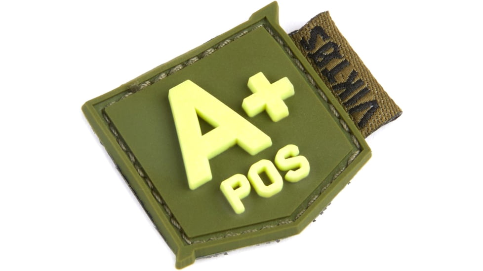 Viktos Bloodtype Mini Moralpha Patch, A Positive, Ranger/Glow, 1in x 1in, 2004801