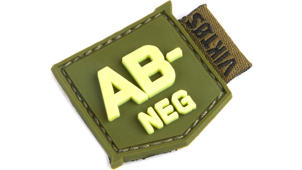 Viktos Bloodtype Mini Moralpha Patch, AB Negative, Ranger/Glow, 1in x 1in, 2004806