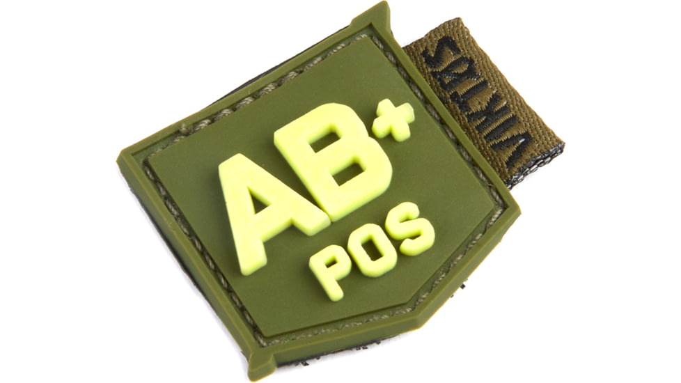 Viktos Bloodtype Mini Moralpha Patch, AB Positive, Ranger/Glow, 1in x 1in, 2004805