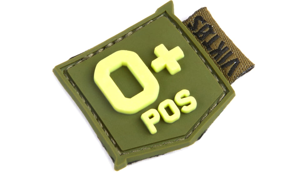 Viktos Bloodtype Mini Moralpha Patch, O Positive, Ranger/Glow, 1in x 1in, 2004807
