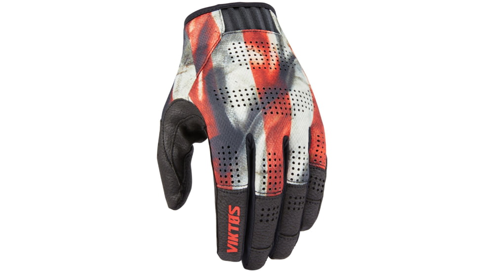 Viktos Leo Vented Glove - Mens, Red/White/Blue, Medium, 1205203