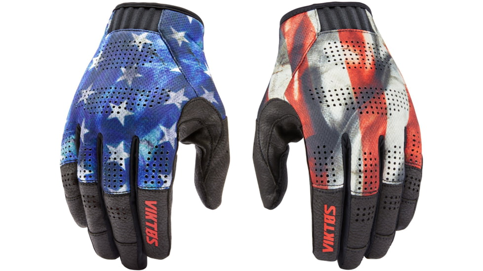 Viktos Leo Vented Glove - Mens, Red/White/Blue, Medium, 1205203