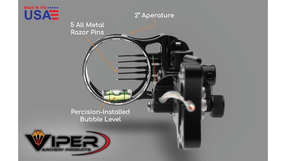 Viper Archery Products Venom Pro Sight 1301299, Black, VFPMT-15