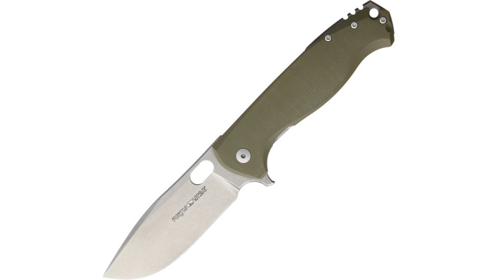 Viper Fortis Stonewash Blade Folding Knife, Green, V5952GG