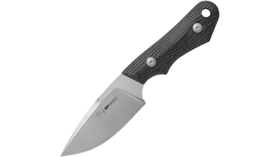 Viper Handy Fixed Blade Knife by Fabrizio Silvestrelli, 4.5in, CMP MagnaCut, Stonewashed Blade, Black G10 Handle, VT4040GG
