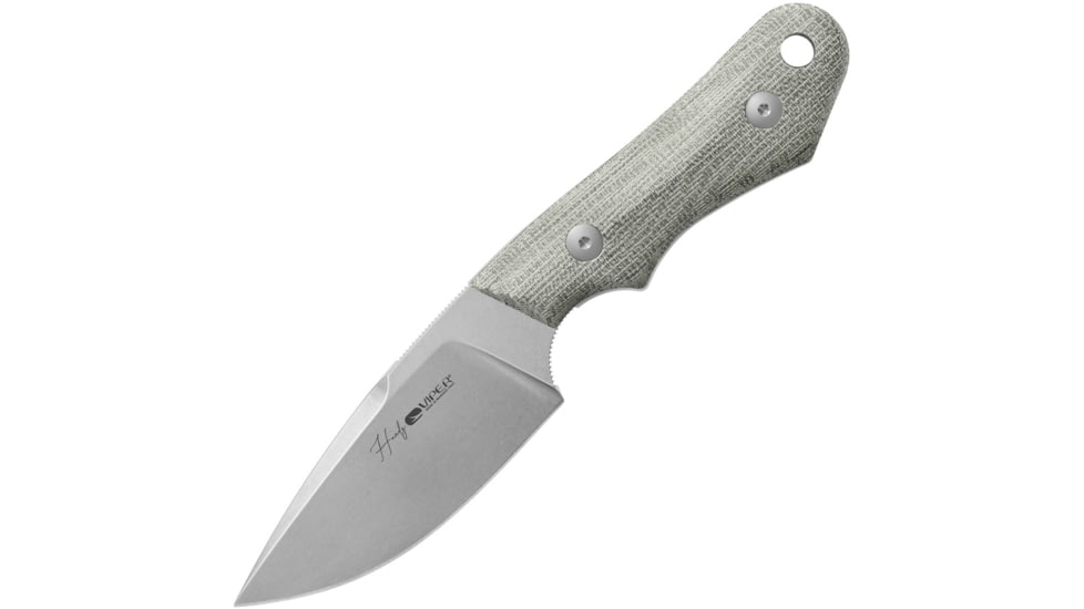Viper Handy Fixed Blade Knife by Fabrizio Silvestrelli, 4.5in, CMP MagnaCut, Stonewashed Blade, Green Canvas Micarta Handle, VT4040CG