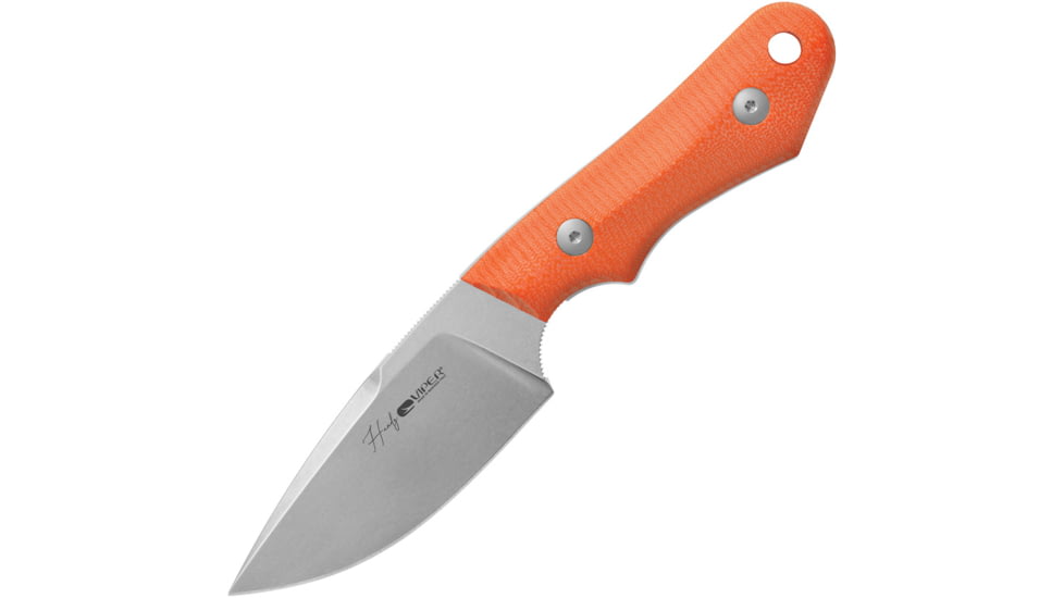 Viper Handy Fixed Blade Knife by Fabrizio Silvestrelli, 4.5in, CMP MagnaCut, Stonewashed Blade, Orange G10 Handle, VT4040GO