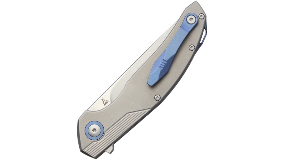 Viper Orso Linerlock Folding Knife, 4.75in Closed, 3.5in Satin Bohler M390 SS Blade, Matte Finish Titanium Handle, Pocket Clip, V5966TI