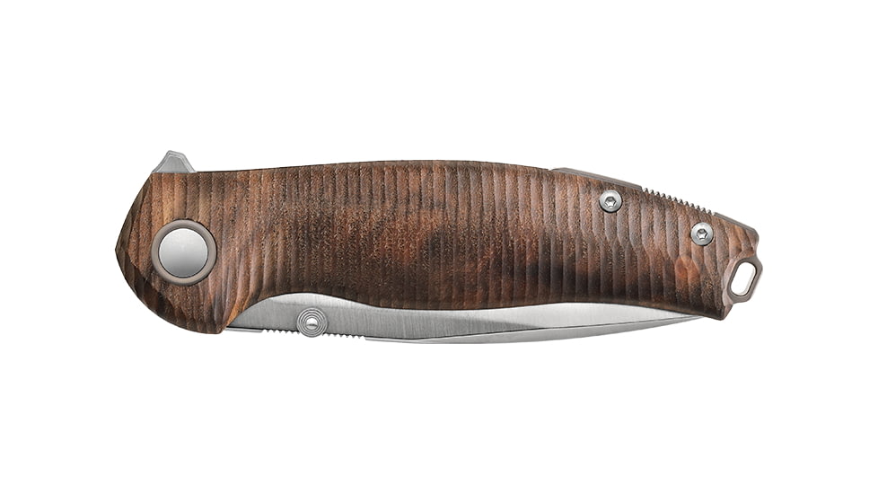 Viper Vale Walnut Folding Knife, 4.13in Closed, 3in Satin CPM Magnacut SS Blade, Sculpted Walnut Handle, V6004NO