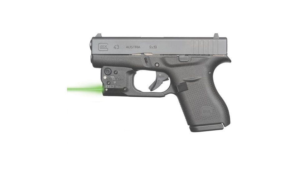 Viridian Reactor 5 Green Laser Sight for Glock 43, featuring ECR, Includes Hybrid Belt Holster, R5-G43
