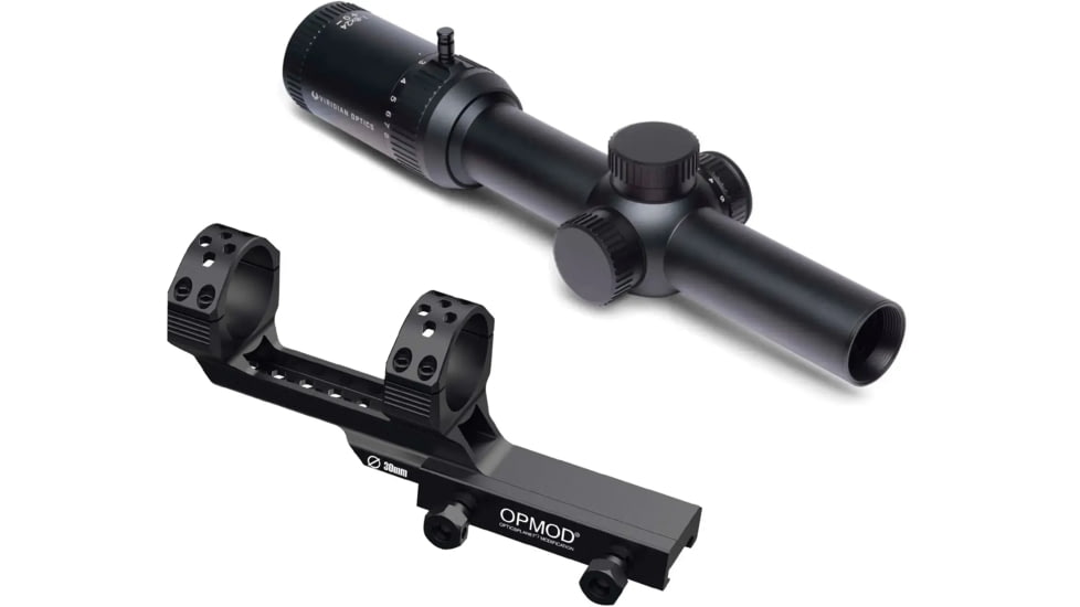 Viridian OpticsPlanet Exclusive Mylex 1-8x24mm Rifle Scope 30mm Tube FFP &amp; Viridian OPMOD V2 30mm 1-Piece Scope Mount