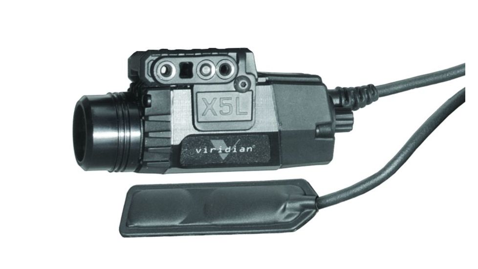 Viridian X5L GEN2 Universal Green Laser Sight, 178 Lumen Tactical Light w/Remote Switch for Rifles/Shotguns, Black, X5L-RS