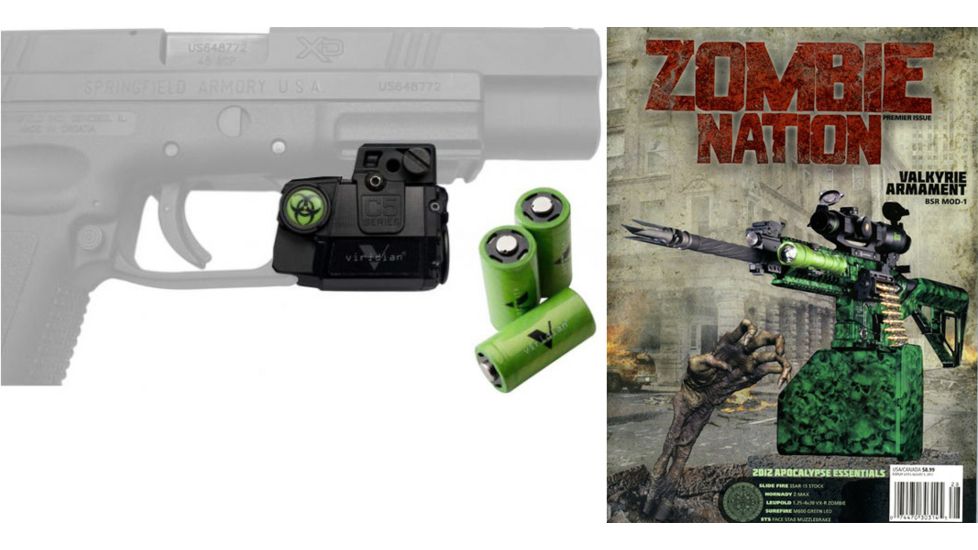 Viridian Universal Fullsize Green Laser Sight with Tactical Light - Zombie Edition