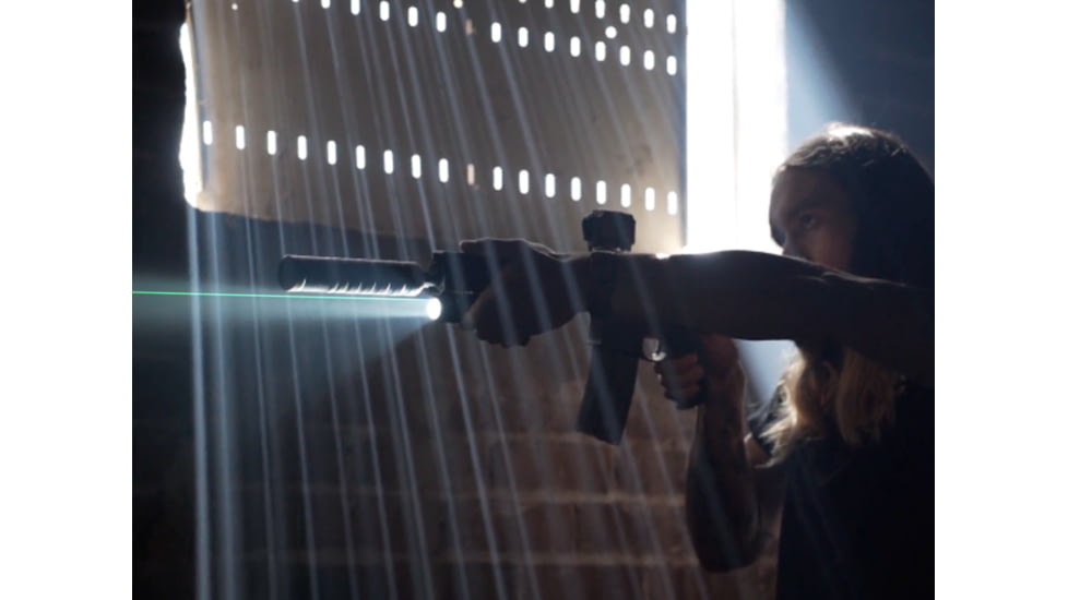 Viridian Weapon Technologies 4LUX 2K w/ Green Laser, Angled Foregrip, MLOK, 2000 Lumens, Black, 912-0090