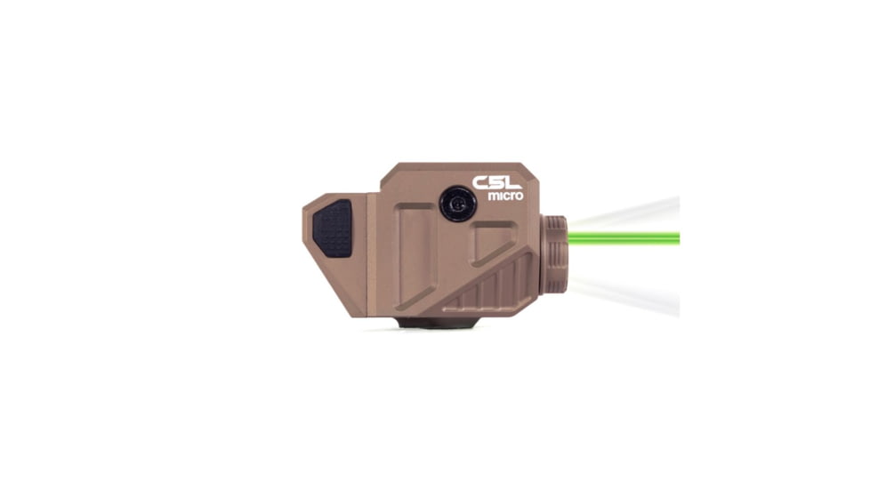 Viridian Weapon Technologies C5L Micro Universal Green Laser and 550 Lumen Tactical Light w/ Rechargeable Battery, INSTANT-ON, and SafeCharge Power Bank, FDE, 930-0056