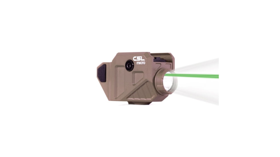 Viridian Weapon Technologies C5L Micro Universal Green Laser and 550 Lumen Tactical Light w/ Rechargeable Battery, INSTANT-ON, and SafeCharge Power Bank, FDE, 930-0056