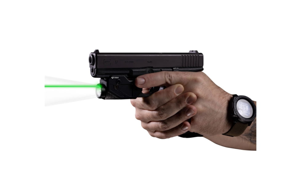Viridian Weapon Technologies C5L Universal Green Laser and 650 Lumen Tactical Light w/ Rechargeable Battery, INSTANT-ON and SafeCharge Power Bank, FDE, 930-0055