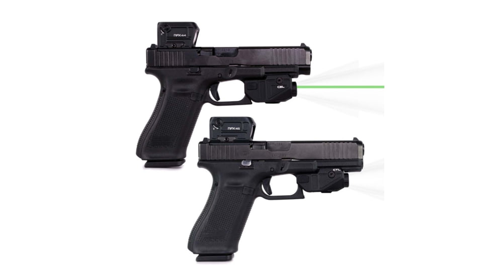 Viridian Weapon Technologies CTL Compact Rechargeable Weapon Light for Glock 17/19/22/23, 550 Lumen, Black, 930-0040