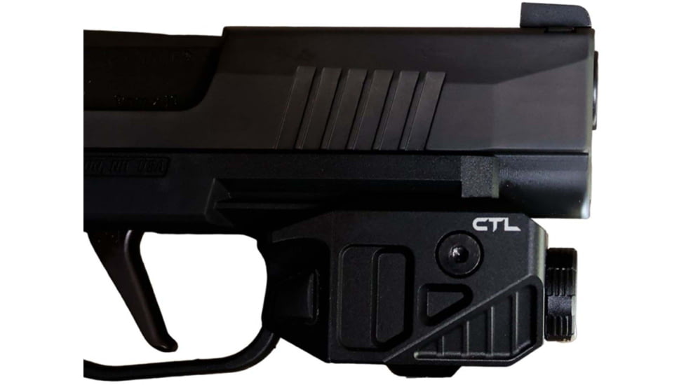 Viridian Weapon Technologies CTL Compact Rechargeable Weapon Light for Sig P365, 550 Lumens, Black, 930-0039