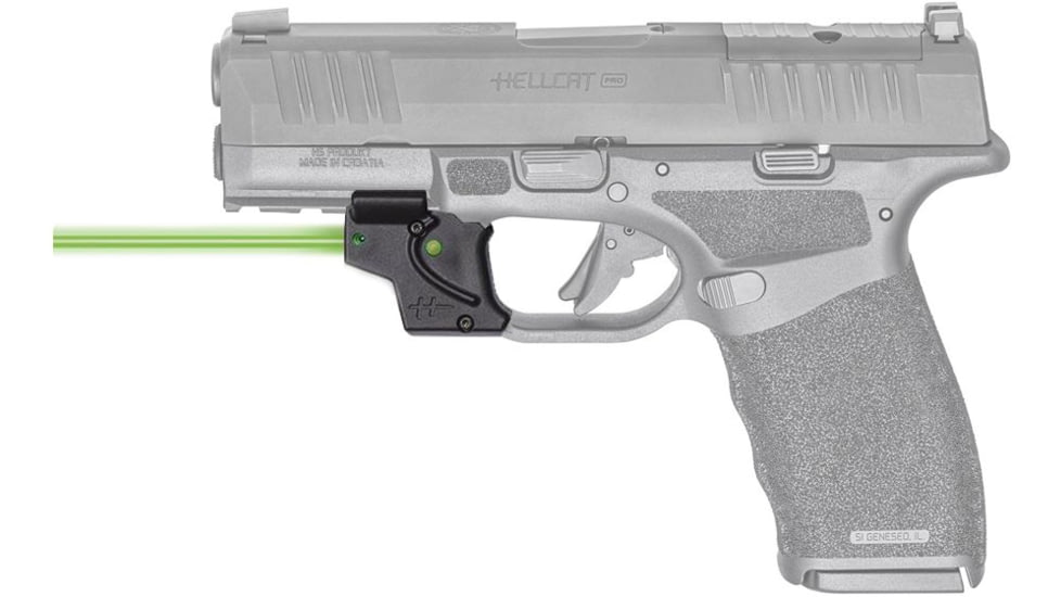Viridian Weapon Technologies E Series, Green Laser, Springfield Hellcat Pro, Black, 912-0077