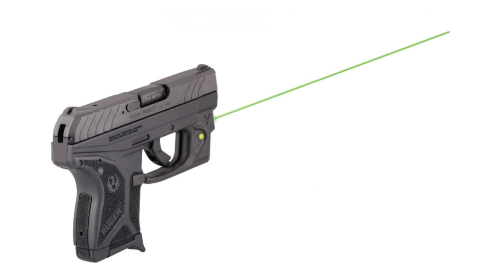 Viridian Weapon Technologies Essential Laser Sight, Green, Ruger LCP II, Trigger Guard, 1 x 1/3N Lithium Battery, Black, 912-0022