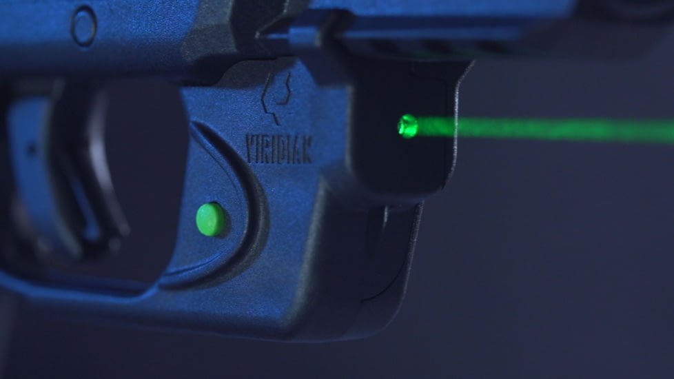 Viridian Weapon Technologies Essential Laser Sight, Green, Ruger Security-9, Trigger Guard, 1 x 1/3N Lithium Battery, Black, 912-0023