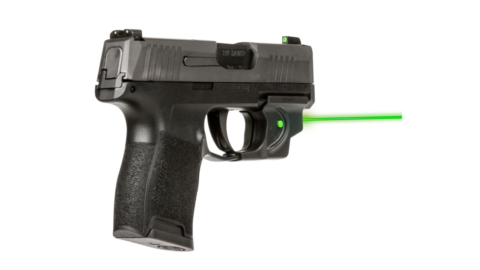 Viridian Weapon Technologies Essential Laser Sight, Green, Sig Sauer P365, Trigger Guard, 1 x 1/3N Lithium Battery, Black, 912-0030