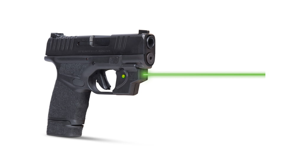 Viridian Weapon Technologies Essential Laser Sight, Green, Springfield Hellcat, Trigger Guard, 1 x 1/3N Lithium Battery, Black, 912-0029