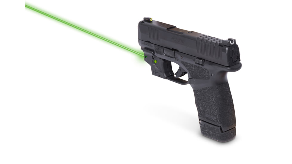 Viridian Weapon Technologies Essential Laser Sight, Green, Springfield Hellcat, Trigger Guard, 1 x 1/3N Lithium Battery, Black, 912-0029