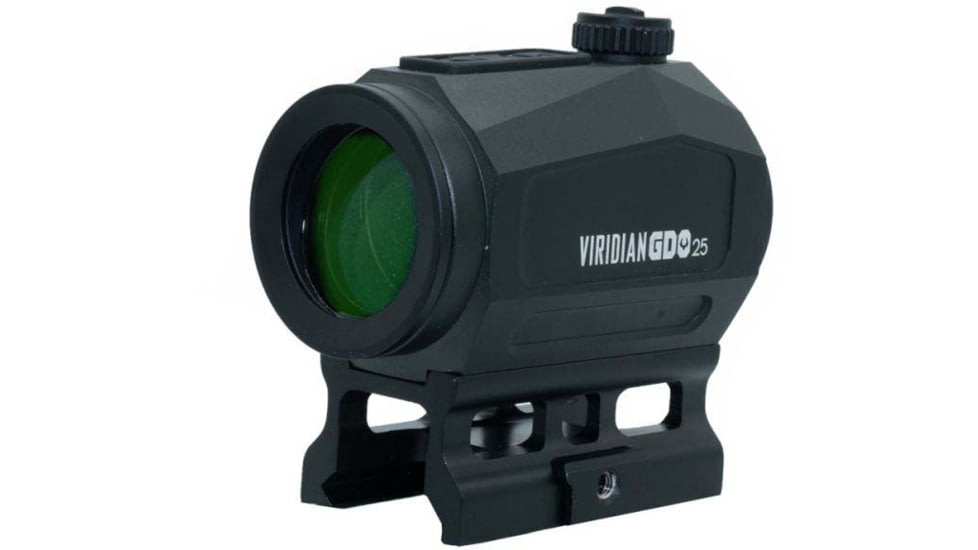 USED Viridian Weapon Technologies GDO 25 1x25 Green Dot Optic, 2 MOA, Fixed Mount, Black, 981-0027, EDEMO1