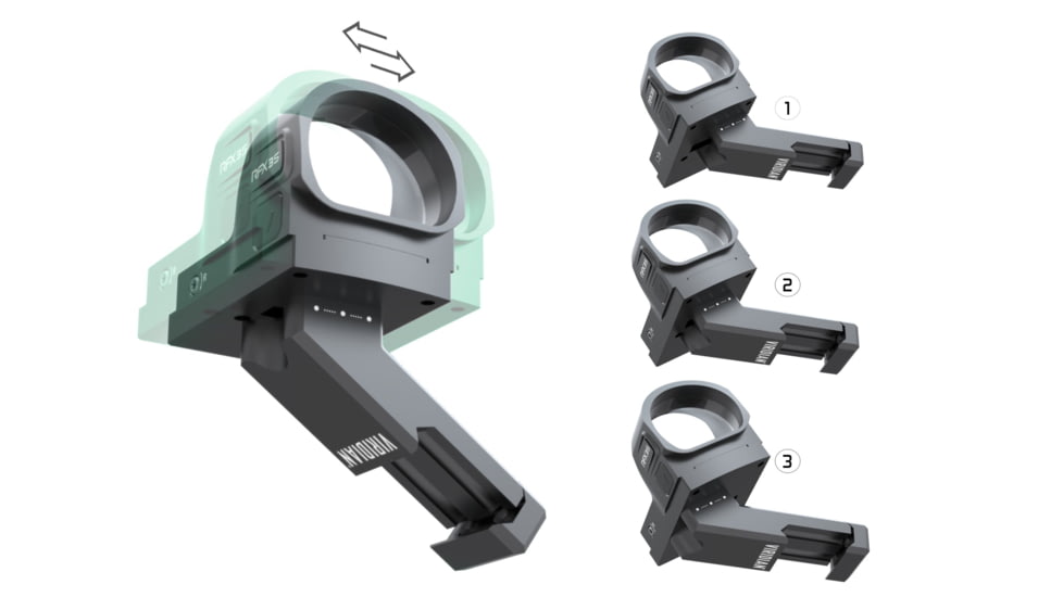 Viridian Weapon Technologies Pinch Adjustable 35 Degree Offset Optics Mount, RMR Adapter, 982-0034