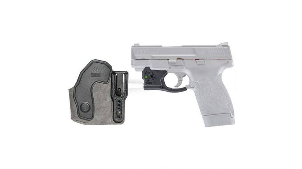 Viridian Weapon Technologies Reactor TL Gen 2 Tactical light for Smith &amp; Wesson M&amp;P Shield 45ACP featuring ECR and Radiance with Ambi IWB Holster, Black, 920-0044