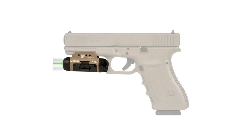 Viridian Weapon Technologies X5L Weapon Lights, Gen 3, Recharchable, White Light / Green Laser, 500 Lumens, Black, 930-0015