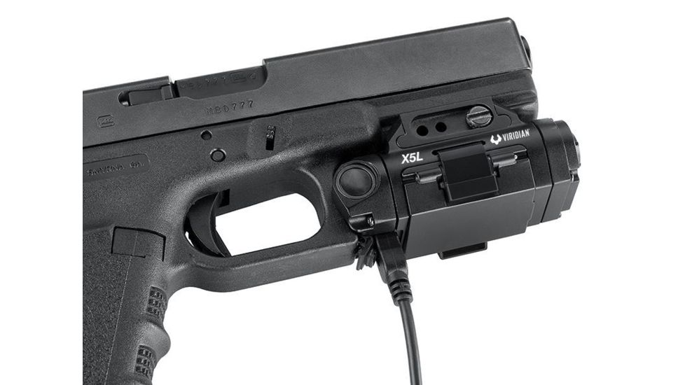 Viridian Weapon Technologies X5L Weapon Lights, Gen 3, Recharchable, White Light / Green Laser, 500 Lumens, Black, 930-0015