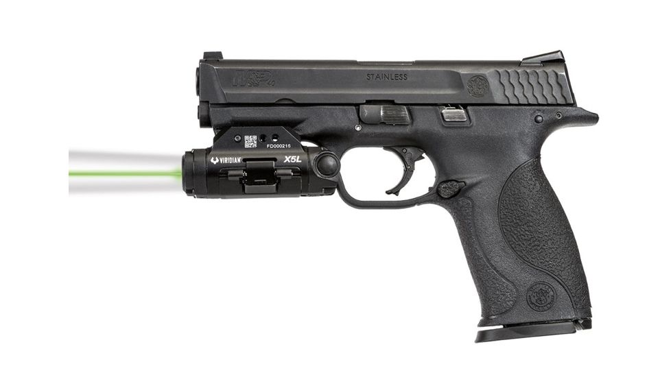 Viridian Weapon Technologies X5L Gen 3 LED Weapon Light, Green Laser w/ Tactical Light, Universal Mount, Black, 930-0015