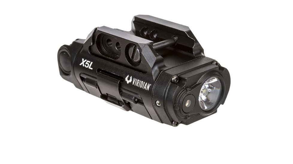 Viridian Weapon Technologies X5L Weapon Lights, Gen 3, Recharchable, White Light / Green Laser, 500 Lumens, Black, 930-0015