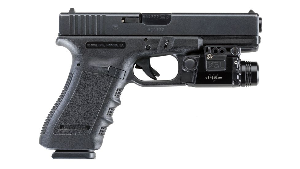 Viridian X5L Universal Full-Size Green Laser/Tactical Light,Black,178 Lumens,w/ TacLoc Holster For Glock 17/19/22/13/31/32 X5L-PACK-X1