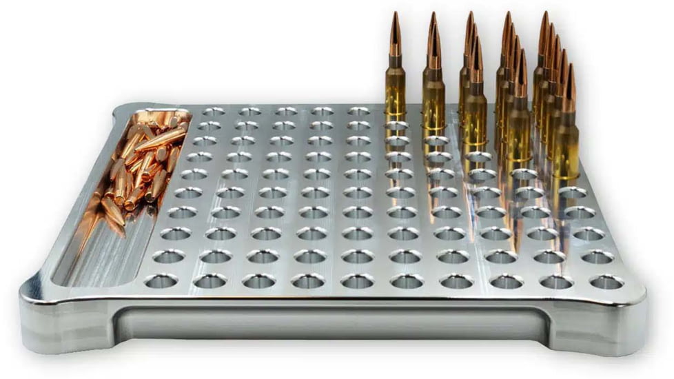 Vision Products Aluminum Reloading Block, 308 Bolt Face, 100x, Raw Aluminum, VISION-446-308-100