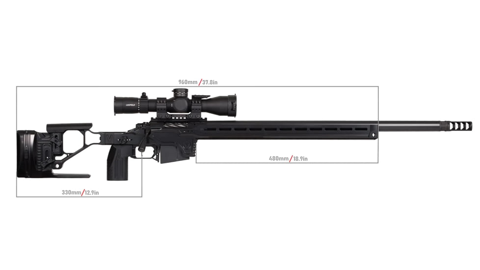 Vision Products Tikka T3 SA Pro Chassis, Black, VISION-600-T3S-BLK