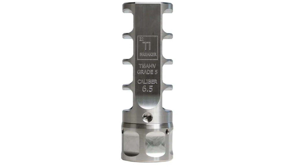 Vision Products Vulcan Brake, 5/8-24, 6.5mm / .264, Stainless steel, RAW, Raw Stainless Steel, VISION-434
